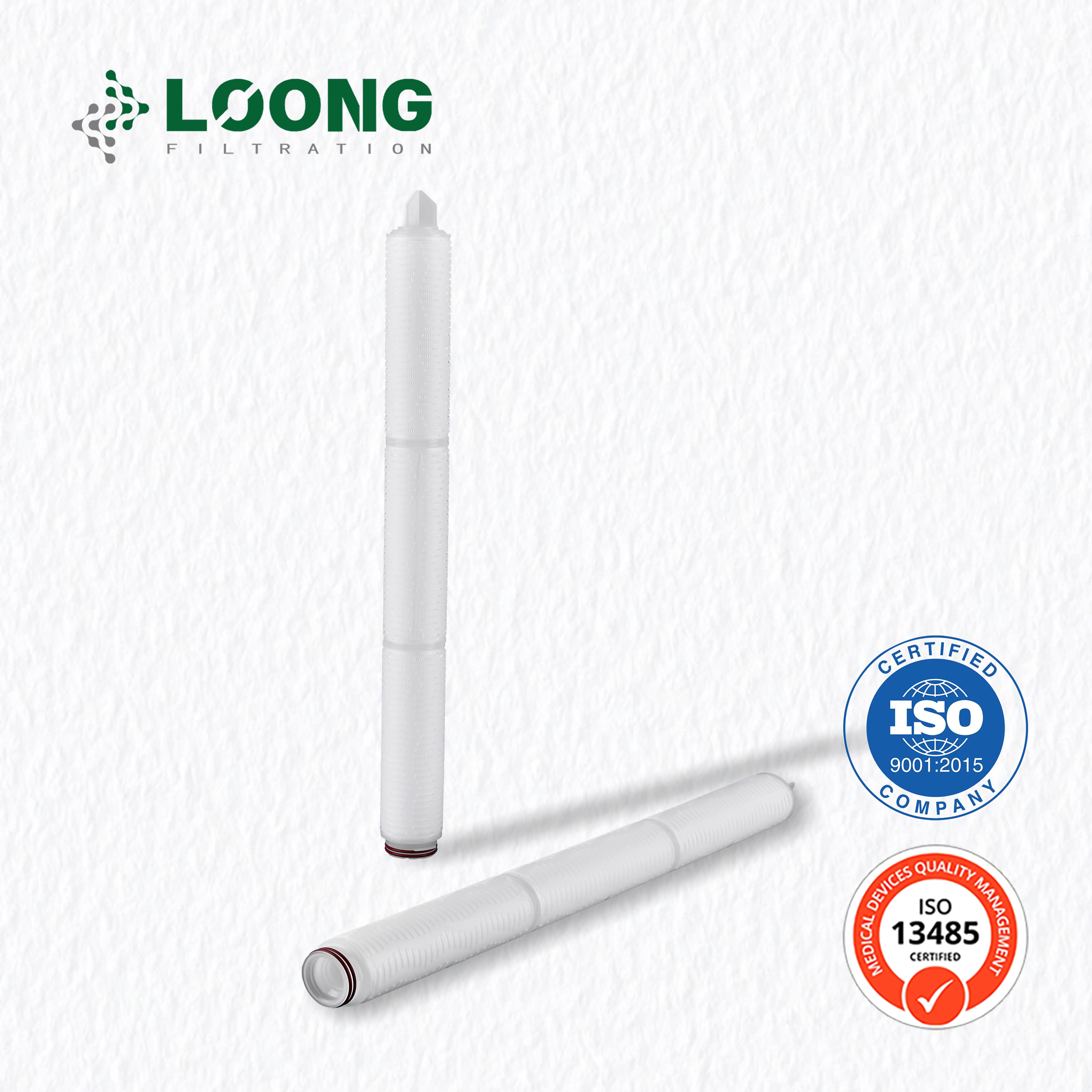 High-efficiency PBT filter cartridges used in fuel and lubricating oil filtration systems for engines. Hydrophilic PVDF Filter Cartridge -loong filtration