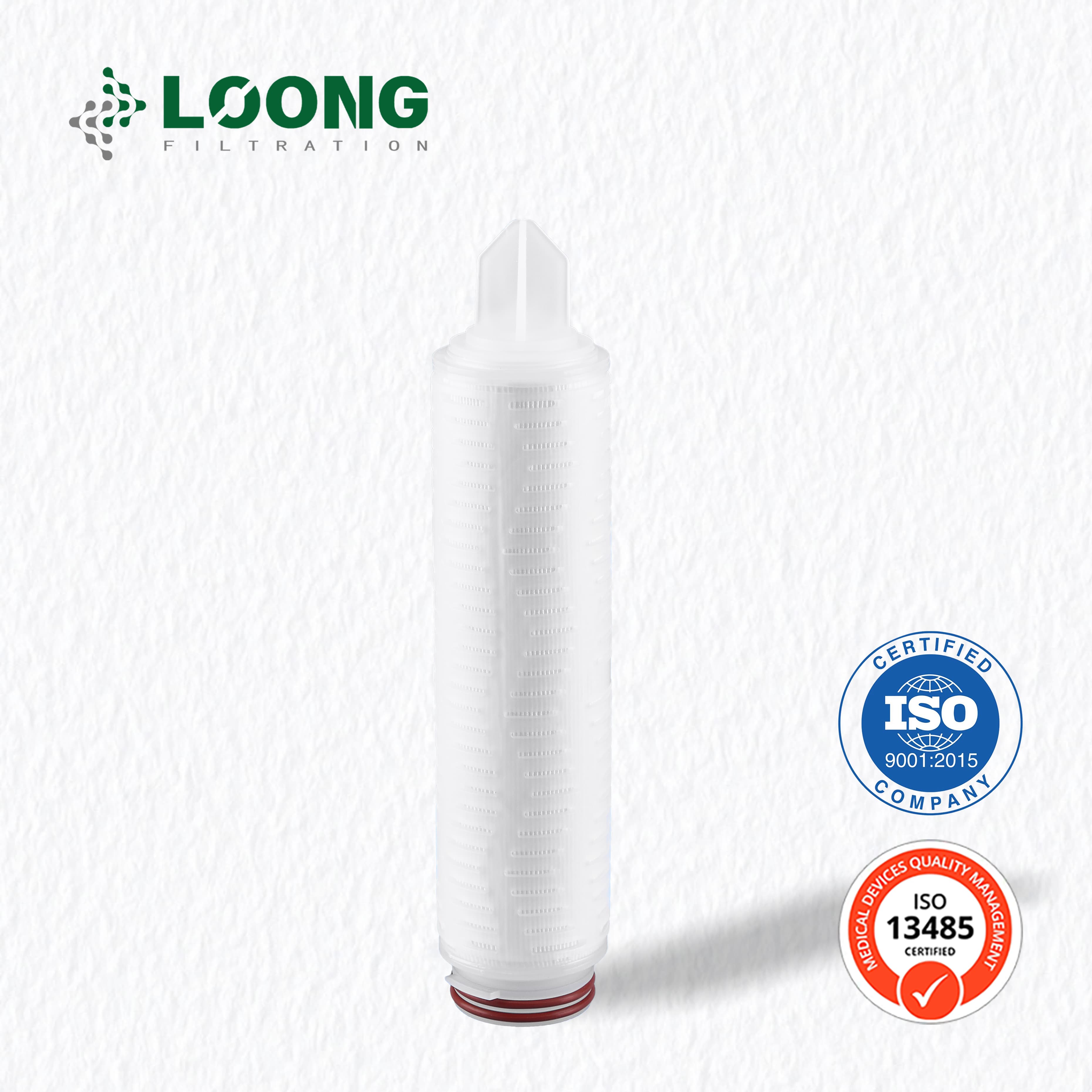 MCE membrane filter cartridge with high porosity for laboratory water analysis and bio-burden testing. MCE Filter Elements -loong filtration