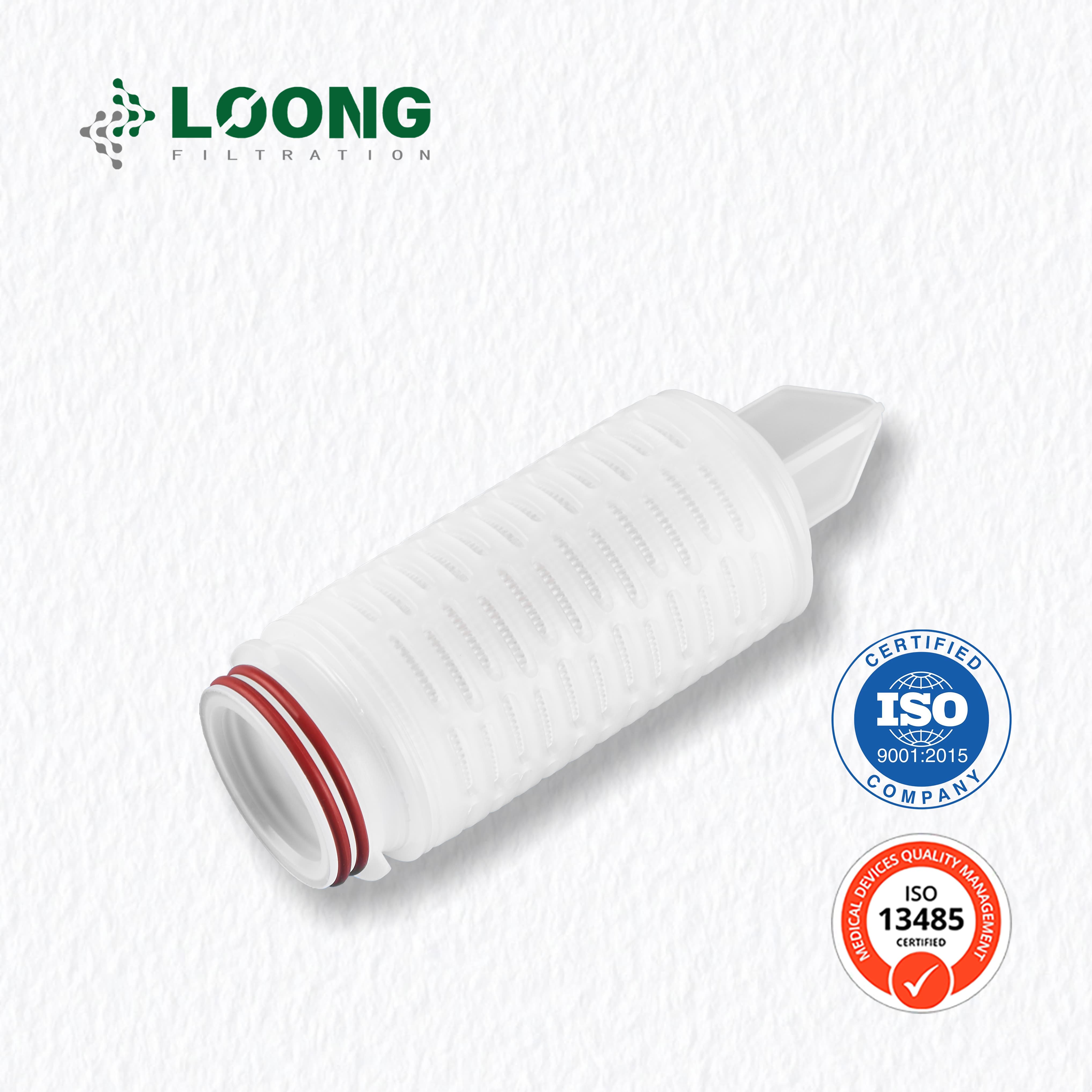 Naturally hydrophilic Nylon 66 membrane filter cartridge for solvent and chemical filtration. Nylon Filter Cartridge-loong filtration
